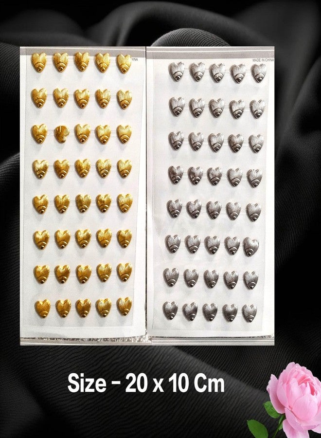 CREATIVE PENCIL Crystal Beads/Metal Pearls Stickers: MultiSize 3D Different Design Self Adhesive Stone Stickers: Vibrant Art and Craft Decorations for DIY Projects (Set of 6, Metal Beads) - Image 2
